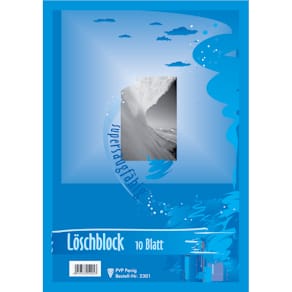 Löschblattblock PVP, A5, 10 Blatt, farbig