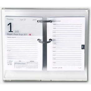 Kalenderstativ Mayland klar akryl, karton 48 stk