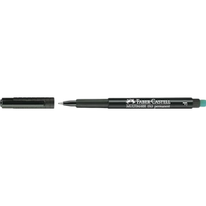 Märkpenna Faber Castell Svart, fine, 10st