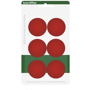 Magneter BNT Ø30 mm, rød, 6 stk