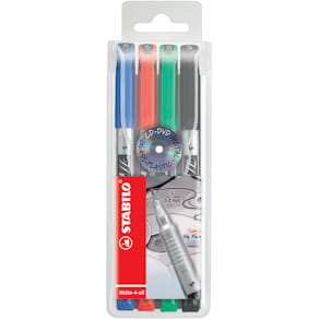 Permanentmarker STABILO Write-4-all Superfein, 4 St.
