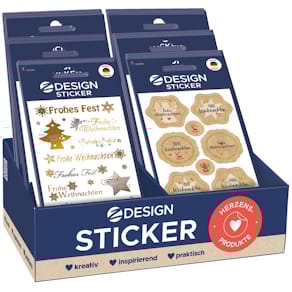 Weihnachtsetikett Avery Zweckform Grüße, sortiert, 60 Stück, bunt