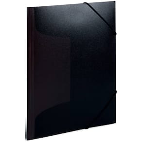 Gummizugmappe HERMA A4, PP, transluzent/schwarz