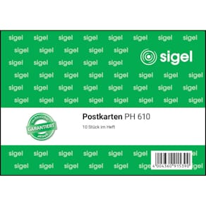 Postkartenheft Sigel, A6, 10 Blatt