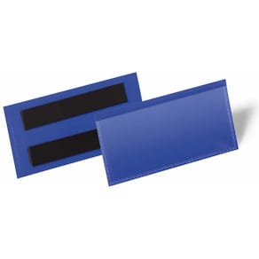 Etiketlomme Durable magnetisk 100 x 38 mm, blå, 50 stk