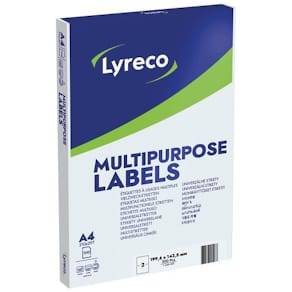 Etikett LYRECO 199,6x143,5mm 200/fp