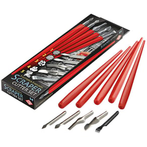Skrap-Set 5 olika spetsar inkl. skaft
