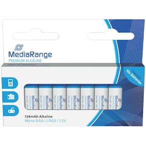 Batterien MediaRange Alkaline AAA Micro 1,5V 10 St weiß/blau