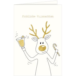 Weihnachtskarte Noname, geprägt, bunt, inkl. Umschlag