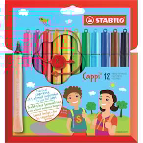 Viltstift STABILO Cappi, etui van 12 stuks