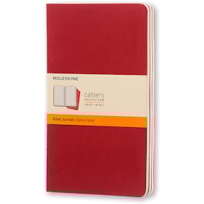 Cahier Journal Linjerad Large Röd 3-Pack