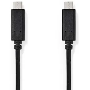 Kabel NEDIS USB-C - USB-C 1m svart