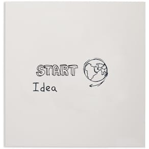 Whiteboard Smit Visual frameloos gelakt staal magnetisch 98x98cm