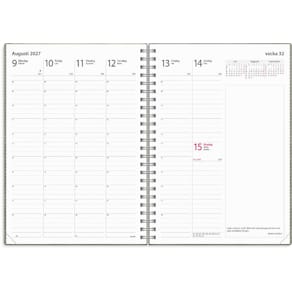 Burde Kalender Business A5 Twist 2027 grå