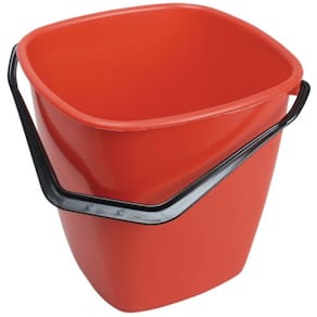 Hink fyrkantig röd 14l