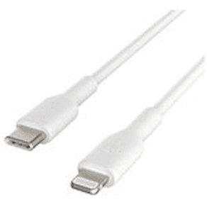 BOOST CHARGE Lightning to USB-C Cable, 1M, White