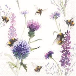 Motivserviette AMBIENTE Bumblebees, 33x33 cm, 3-lagig
