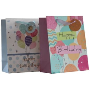 Geschenktragetasche PBS Luftballons, sortiert, 180x180x100 mm, b