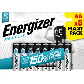 Batteri ENERGIZER Max Plus AA 8/fp