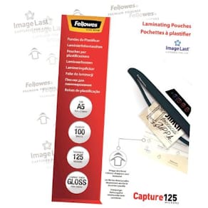Laminat FELLOWES A5 125mic klar 100/fp