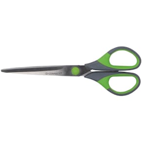 Schere Q-CONNECT, 17,5 cm, grau/grün