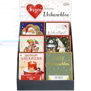 Weihnachtskarte Braun+ Company, sortiert, 6 Dekore à 12