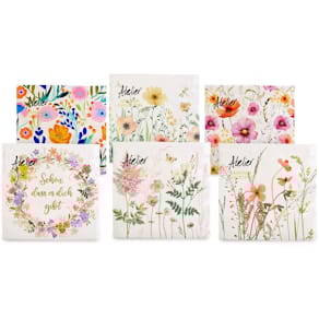 Motivserviette ATELIER, 33 x 33 cm, Flowers, sortiert