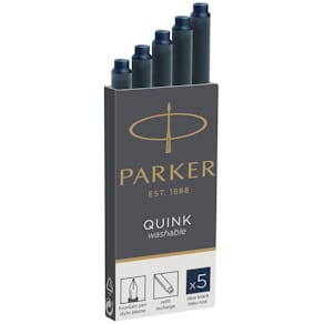 Inktpatronen Parker Quink, blauw-zwart, doos met 5 stuks