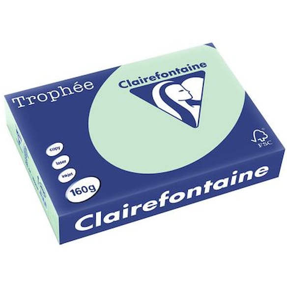 Kopieringspapper TROPHEÉ A4 160g Mintgrön 250/FP