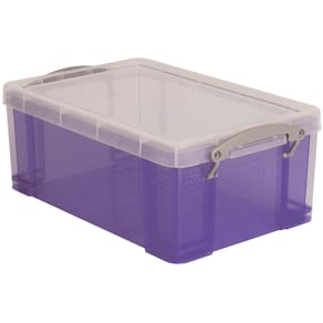 Opbergdoos Really Useful Box 9 liter, transparant paars