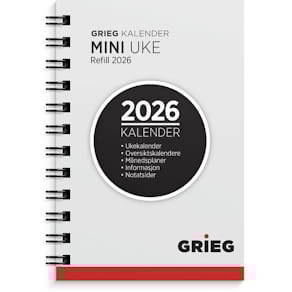 Lommekalender GRIEG Mini 2026 refill