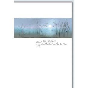 Trauerkarte, schwarz/weiß, mit Briefumschlag