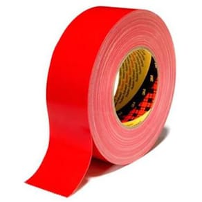 Tejp Textil Plastbelagd Röd, 25mm x 50m