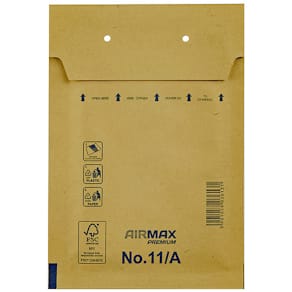 Boblekuvert brun 11/A 120x175 mm, peel & seal, 200 stk