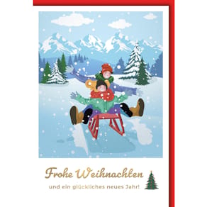 Weihnachtskarten, geprägt, bunt, mit Umschlägen