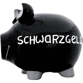 Spardose KCG Schwein, groß, schwarz