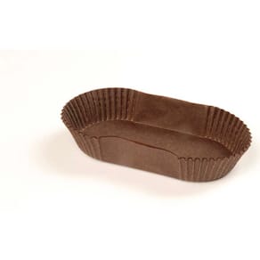 Kagekapsel rektangulær 83×33×22 mm, brun pergamentpapir, 1000 stk
