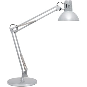 Bureaulamp MAUL Study, op voet, zilver