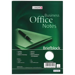 Briefblock LANDRE, blanko, A5, 50 Blatt, weiß