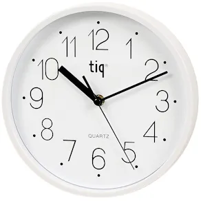 Väggur TIQ Ø22,5cm vit
