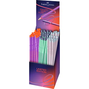 Schulbleistift Faber-Castell Grip 2001, B, sortiert
