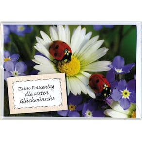 Glückwunschkarte Noname, Motiv Frauentag, bunt, mit Umschlag