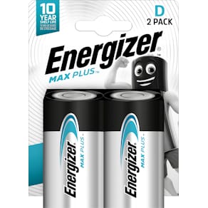Batteri ENERGIZER Max Plus D 2/fp