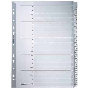 Register Leitz, A4, A-Z, weiß