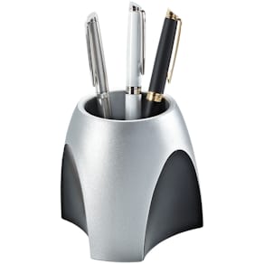 Stifteköcher HAN Delta, rund, silber