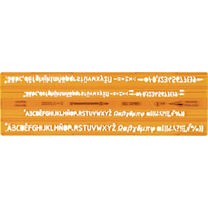 Schablone STANDARDGRAPH ISO, gerade, orange, 3,5+5mm, 24,5cm