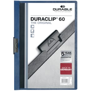Klemmmappe Durable Duraclip, A4, dunkelblau