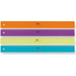 Linjal 30 cm sorterade färger