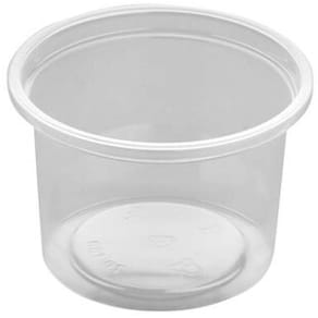 Plastbakke rund Ø70x49 mm PP, transparent, 1000 stk