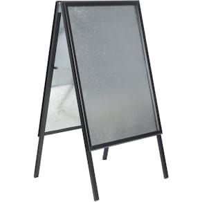 Stoepbord Europel Economy, lijst 32 mm, ft A1, zwart